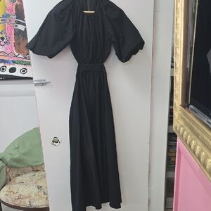 ASOS Elegant Black Maxi Dress with Dramatic Sleeves